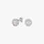 Pendientes redondos de plata 1ª ley circonitas 6 mm