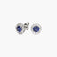 Pendientes de plata 1ª ley ciconitas azul y blanca 9 mm