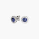 Pendientes de plata 1ª ley ciconitas azul y blanca 9 mm