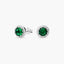 Pendientes de plata 1ª ley ciconitas verde y blanca 8 mm