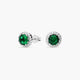 Pendientes de plata 1ª ley ciconitas verde y blanca 8 mm