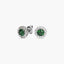Pendientes de plata 1ª ley ciconitas verde y blanca 9 mm