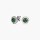 Pendientes de plata 1ª ley ciconitas verde y blanca 9 mm
