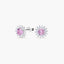 Pendientes de plata 1ª ley circonitas rosa 10 mm