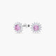 Pendientes de plata 1ª ley circonitas rosa 10 mm