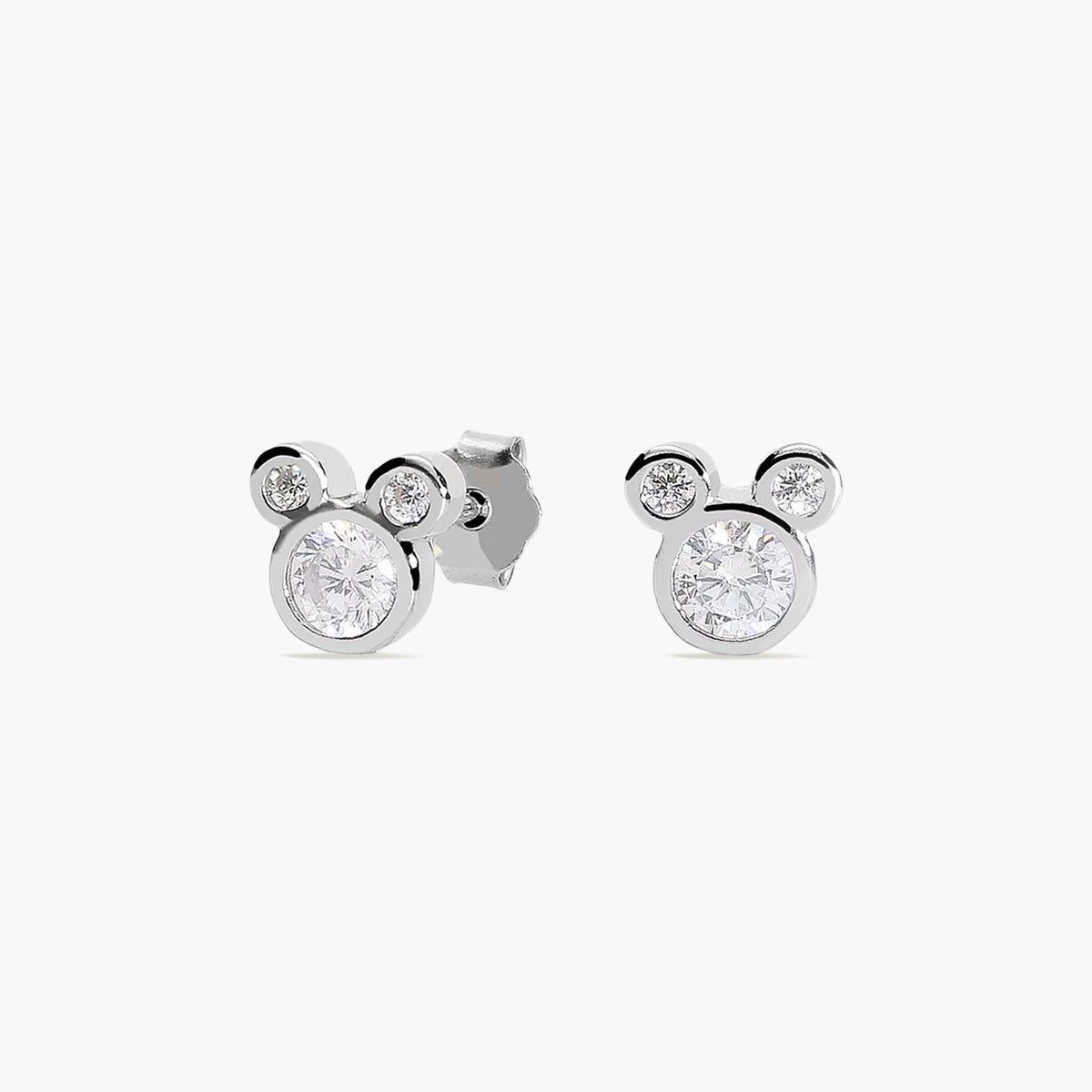 Pendientes de plata 1ª ley circonitas 5 mm