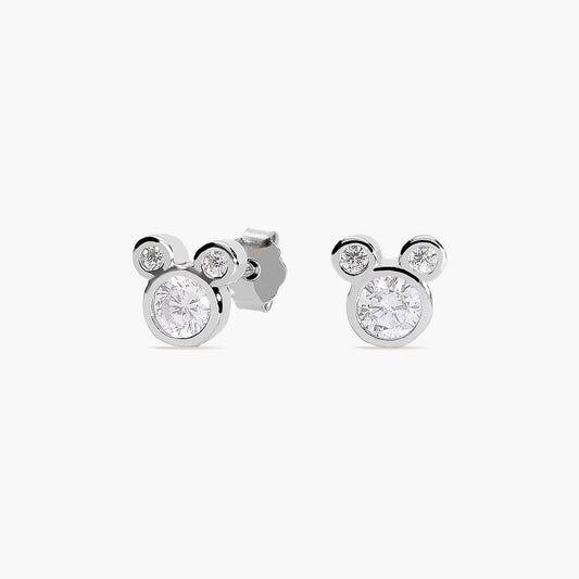Pendientes de plata 1ª ley circonitas 5 mm
