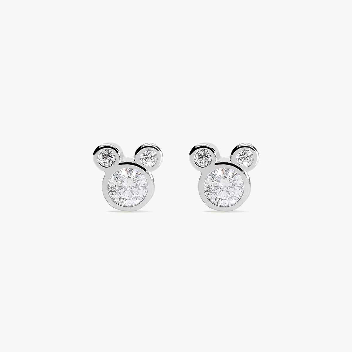 Pendientes de plata 1ª ley circonitas 5 mm