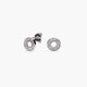 Pendientes círculo de plata 1ª ley circonitas 8 mm