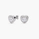 Pendientes corazón de plata 1ª ley circonitas 10 mm