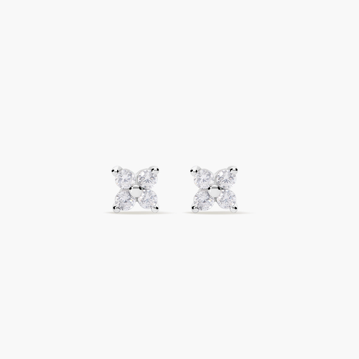 Pendientes de plata 1ª ley circonitas 4 mm