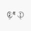 Pendientes luna y gato de plata 1ª ley circonitas 12 mm