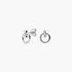 Pendientes círculo de plata 1ª ley circonitas 10 mm
