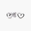 Pendientes silueta corazón de plata 1ª ley circonitas 7 mm