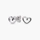 Pendientes silueta corazón de plata 1ª ley circonitas 7 mm