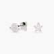 Pendientes estrella y planeta de plata 1ª ley circonitas 6 mm