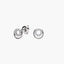 Pendientes doble círculo de plata 1ª ley circonitas 8 mm