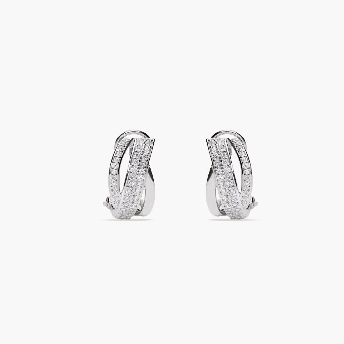 Pendientes de plata 1ª ley circonitas 16 mm