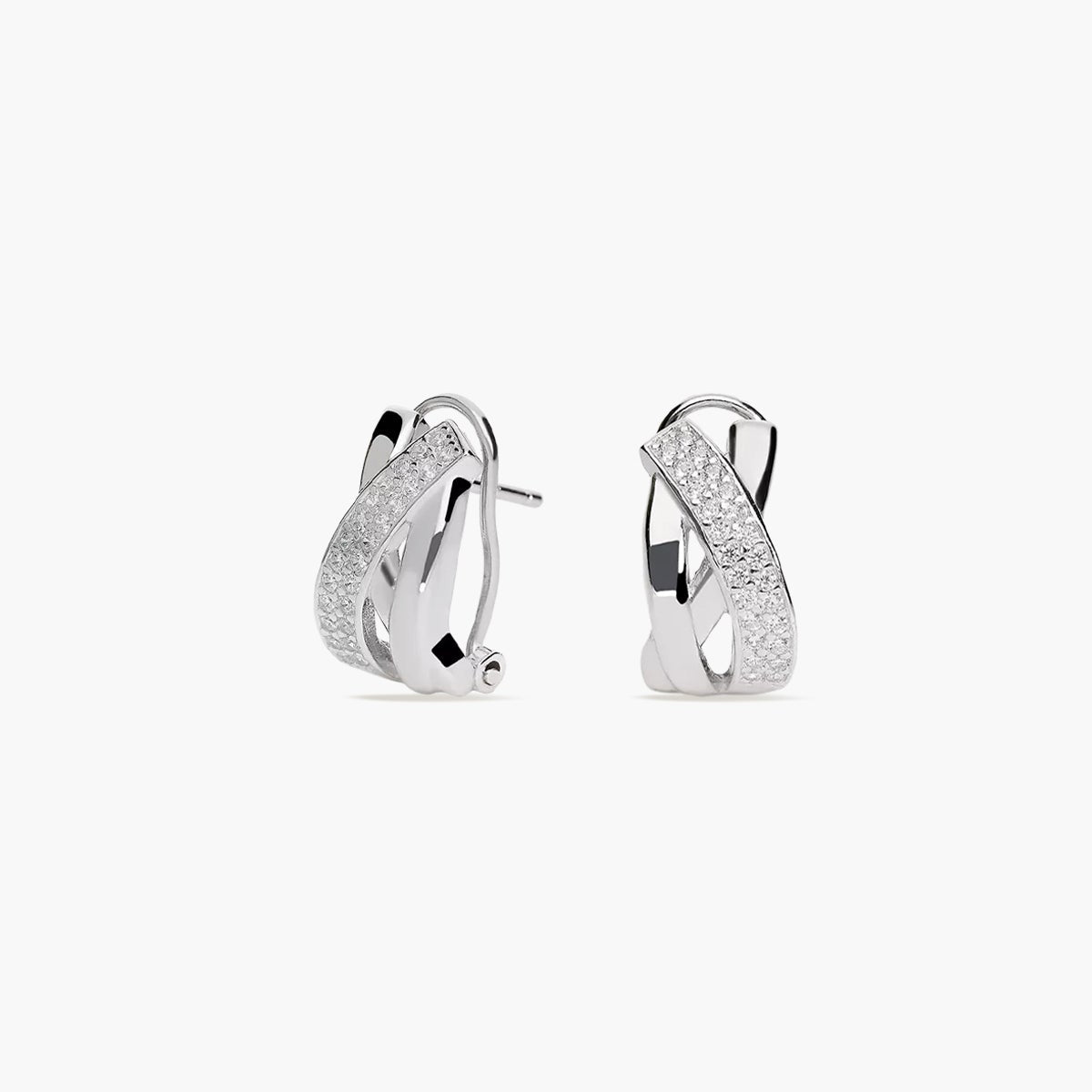 Pendientes de plata 1ª ley circonitas 16 mm
