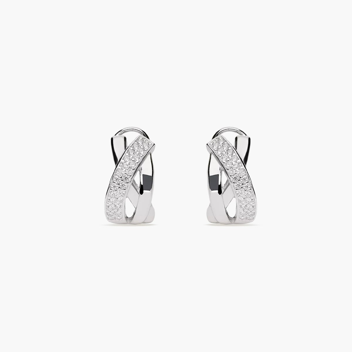 Pendientes de plata 1ª ley circonitas 16 mm