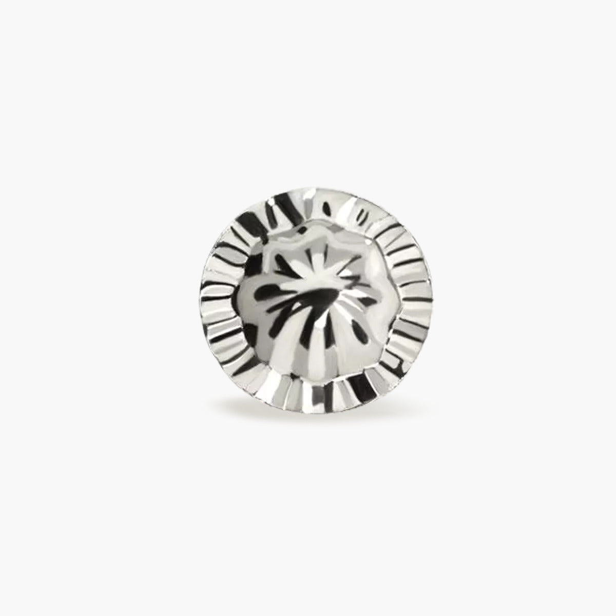 Tuerca de oro blanco 18K 5mm