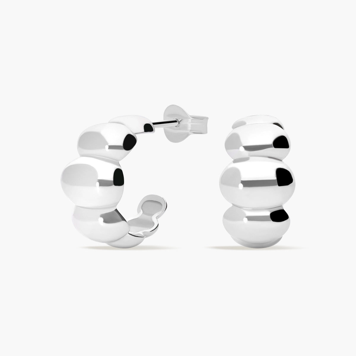 Pendientes de plata 1ª ley 17 mm
