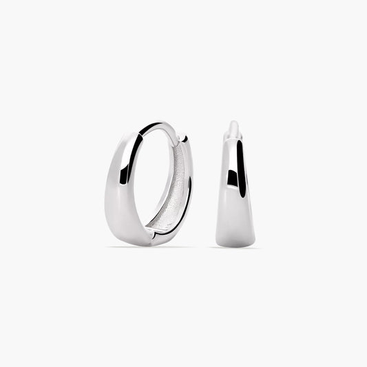 Pendientes de aro disminución de plata 1ª ley 13 mm