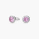 Pendientes de plata 1ª ley ciconitas rosa y blanca 6 mm