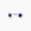 Pendientes de plata 1ª ley ciconitas azul y blanca 10 mm