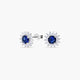 Pendientes de plata 1ª ley ciconitas azul y blanca 10 mm