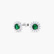 Pendientes de plata 1ª ley ciconitas verde y blanca 10 mm