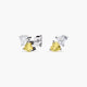 Pendientes doble corazón de plata 1ª ley circonitas 11 mm FANCY LOVE