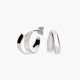 Pendientes de plata 1ª ley circonitas 17 mm