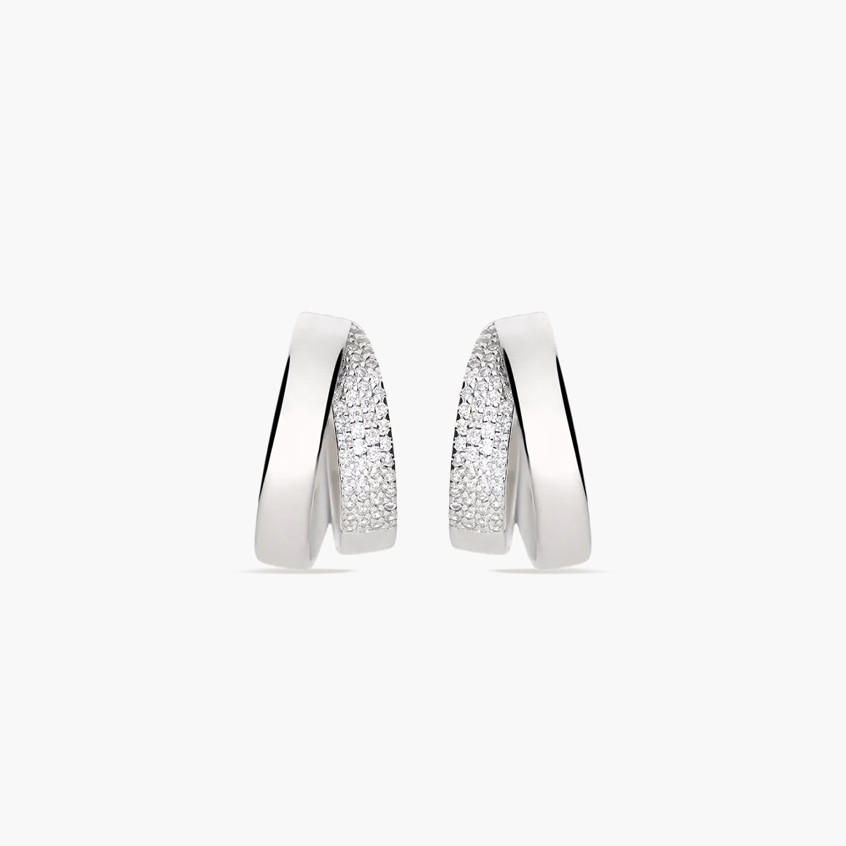 Pendientes de plata 1ª ley circonitas 17 mm