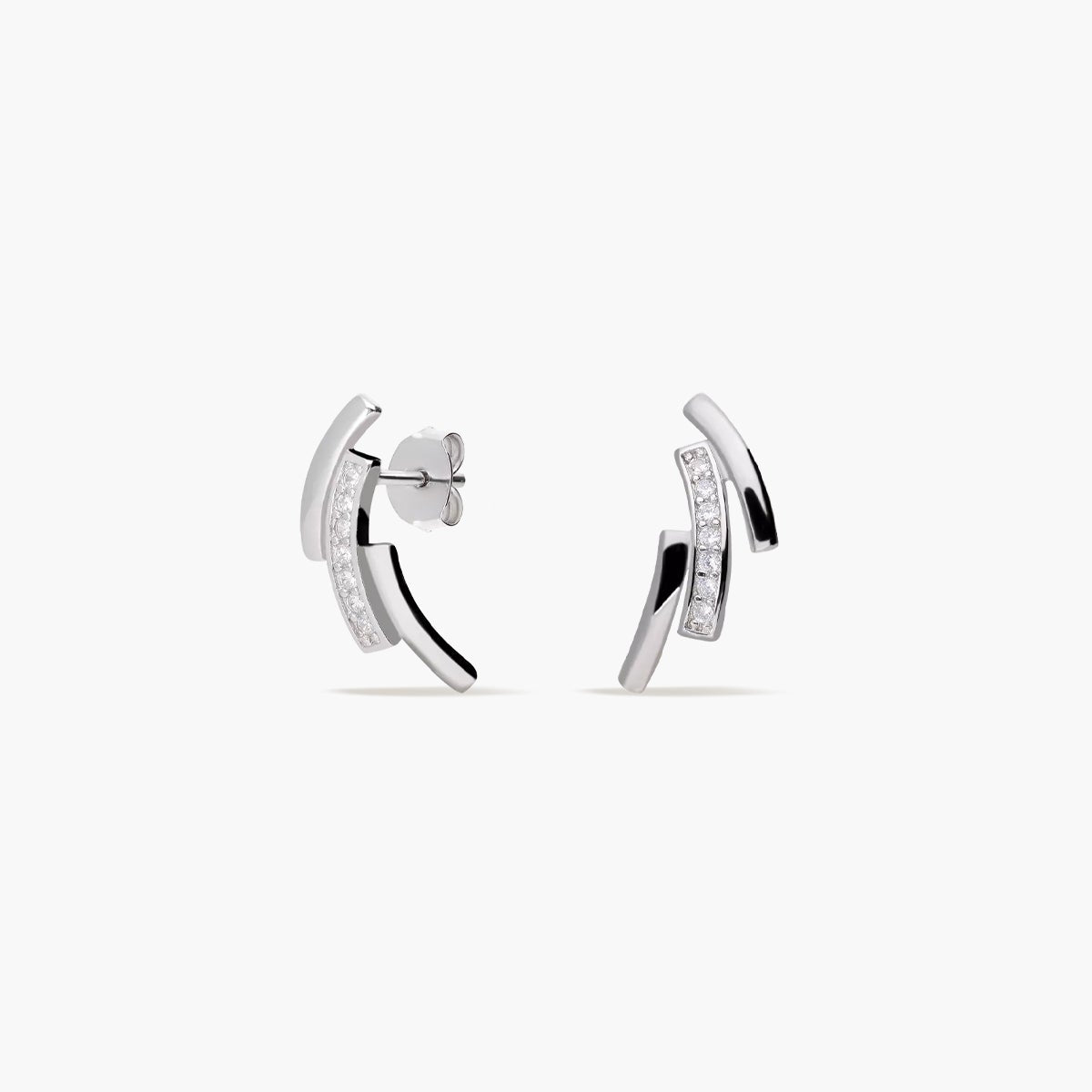 Pendientes de plata 1ª ley circonitas 7 mm