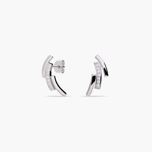 Pendientes de plata 1ª ley circonitas 7 mm