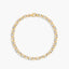 Pulsera de oro bicolor 18K 21 cm