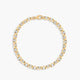 Pulsera de oro bicolor 18K 21 cm