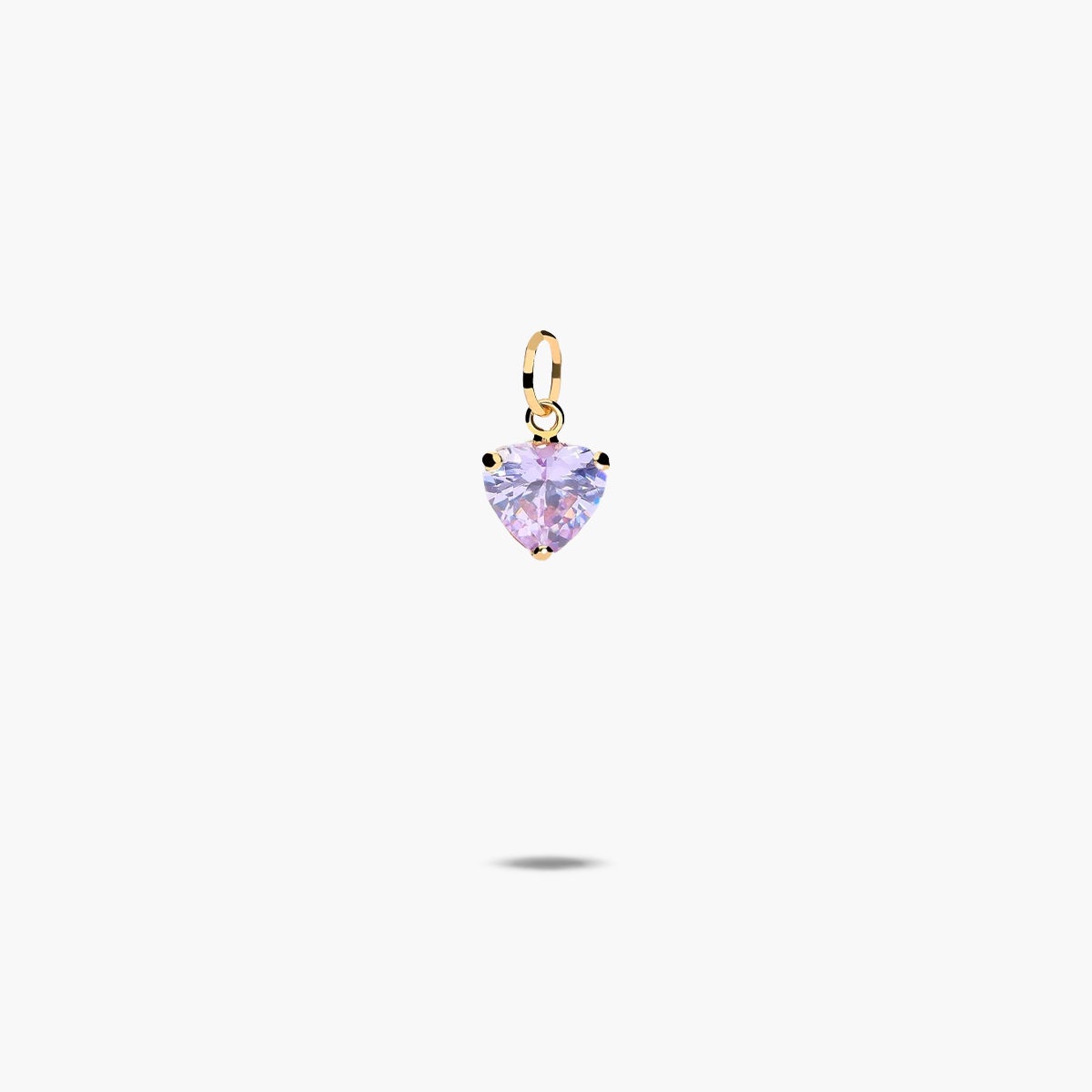 Colgante corazón lavanda de oro 18K 6 mm FEELINGS
