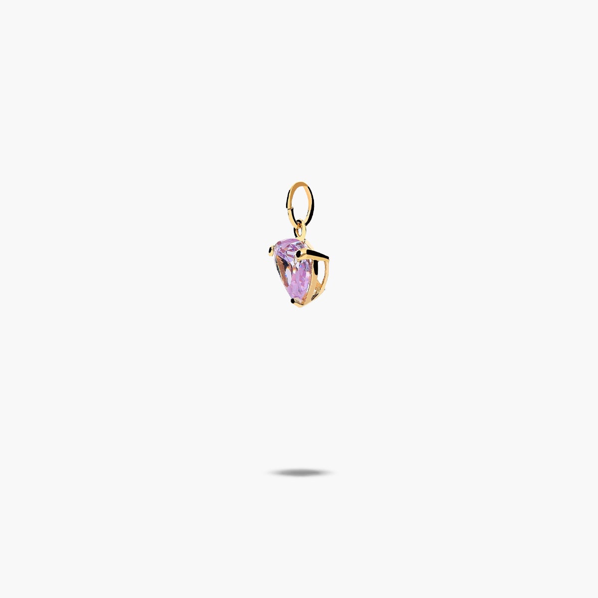 Colgante corazón lavanda de oro 18K 6 mm FEELINGS