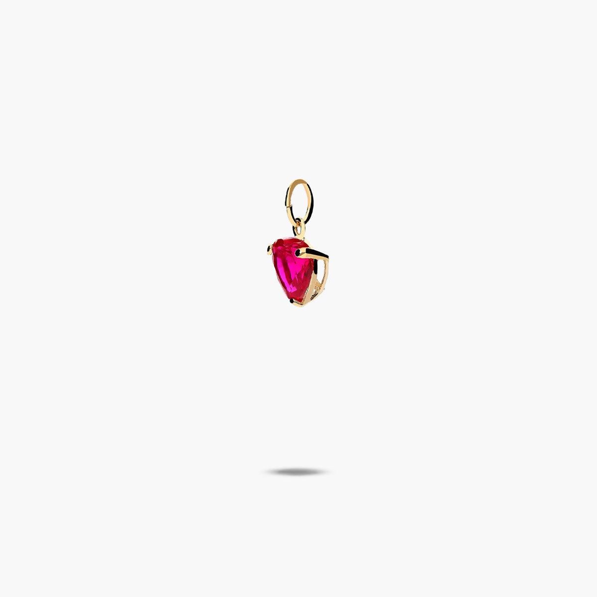 Colgante corazón fucsia de oro 18K 6 mm FEELINGS