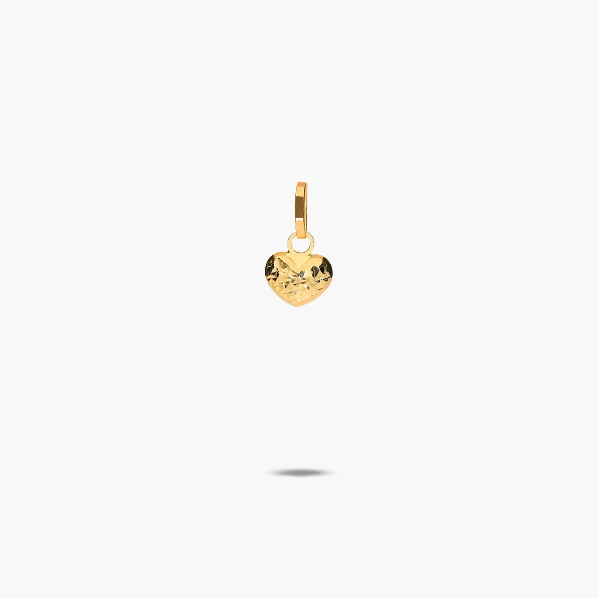 Colgante corazón de oro 18K 6 mm