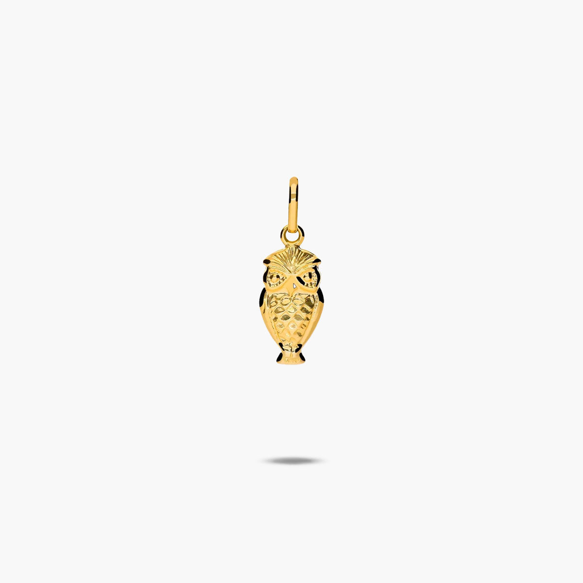Colgante búho de oro 18K 12 mm