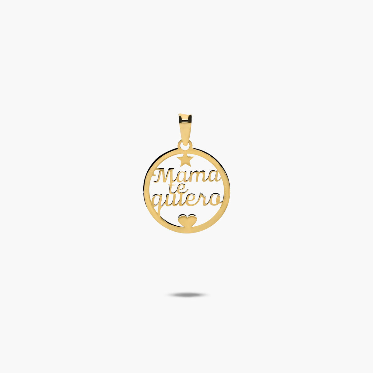 Colgante de oro 18K "Mamá te quiero" 16 mm