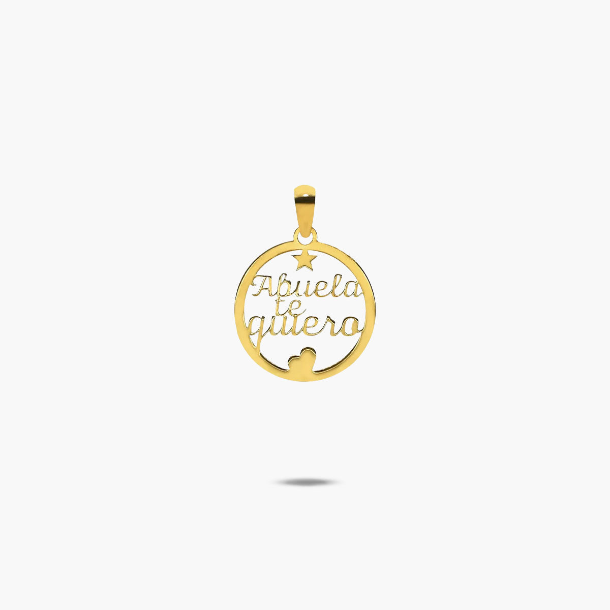 Colgante de oro 18K "Abuela te quiero" 16 mm