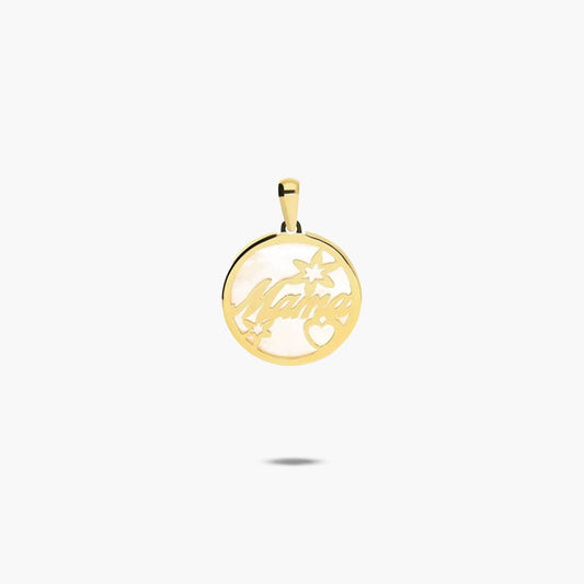 Colgante de oro 18K "Mamá" 16 mm