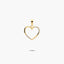 Colgante silueta corazón de oro 18K circonita 15 mm