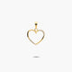 Colgante silueta corazón de oro 18K circonita 15 mm