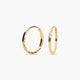 Pendientes de aro tubo cuadrado de oro 18K 12 mm