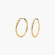 Pendientes de aro tubo cuadrado de oro 18K 15 mm